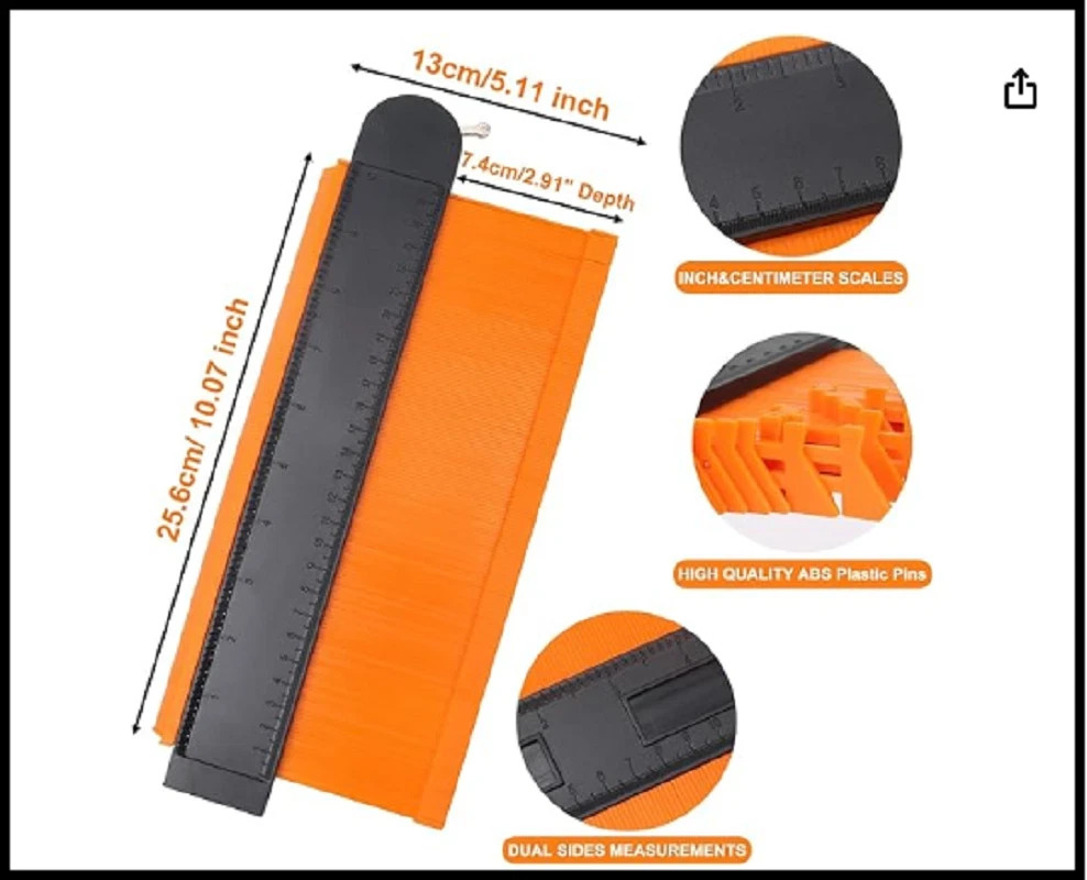 10 Inch Super Gauge Shape and Outline Tool, Contour Gauge Profile Tool with Lock