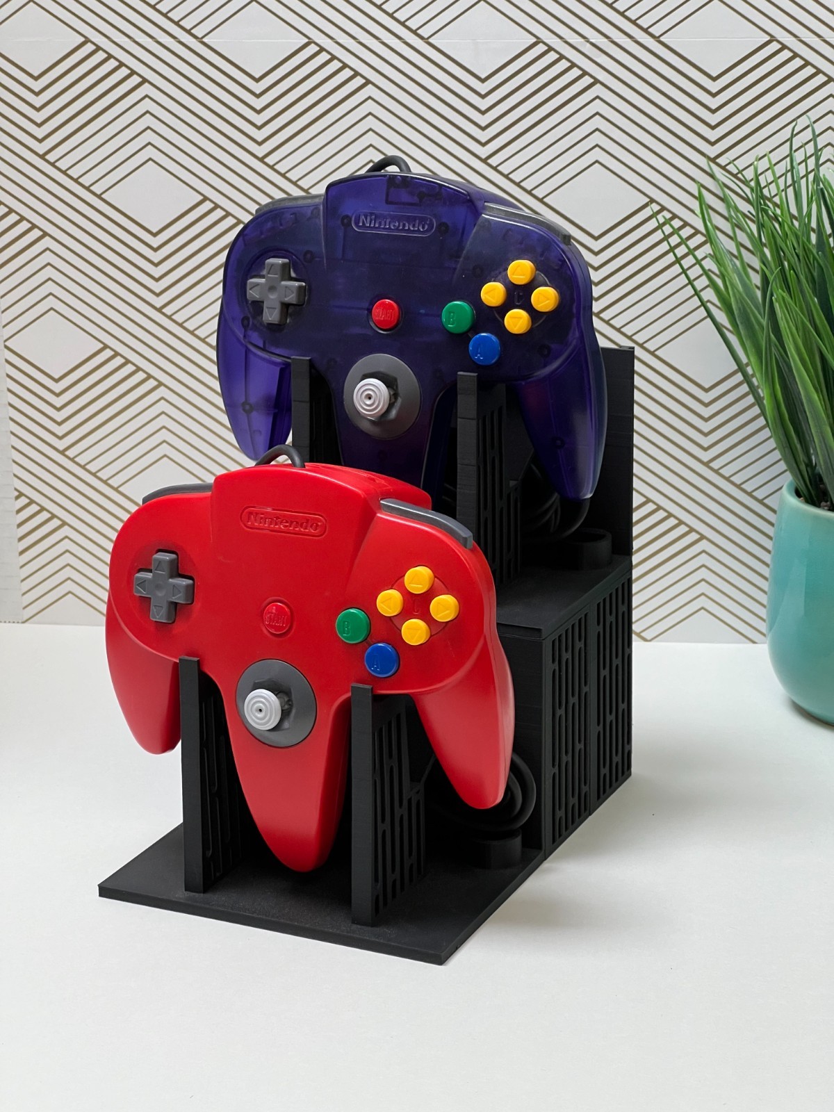 N64 Controller Modular Display Stand, Choice of Colors, 3D Printed