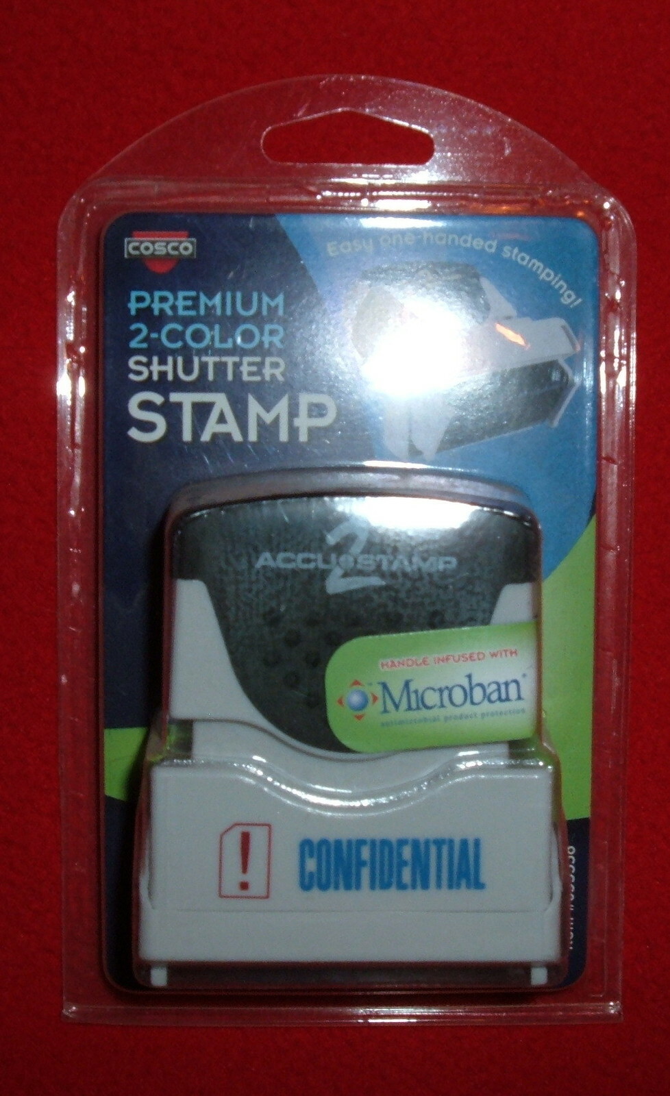 Cosco Accustamp 2 Premium 2 Color Shutter Stamp New Confidential