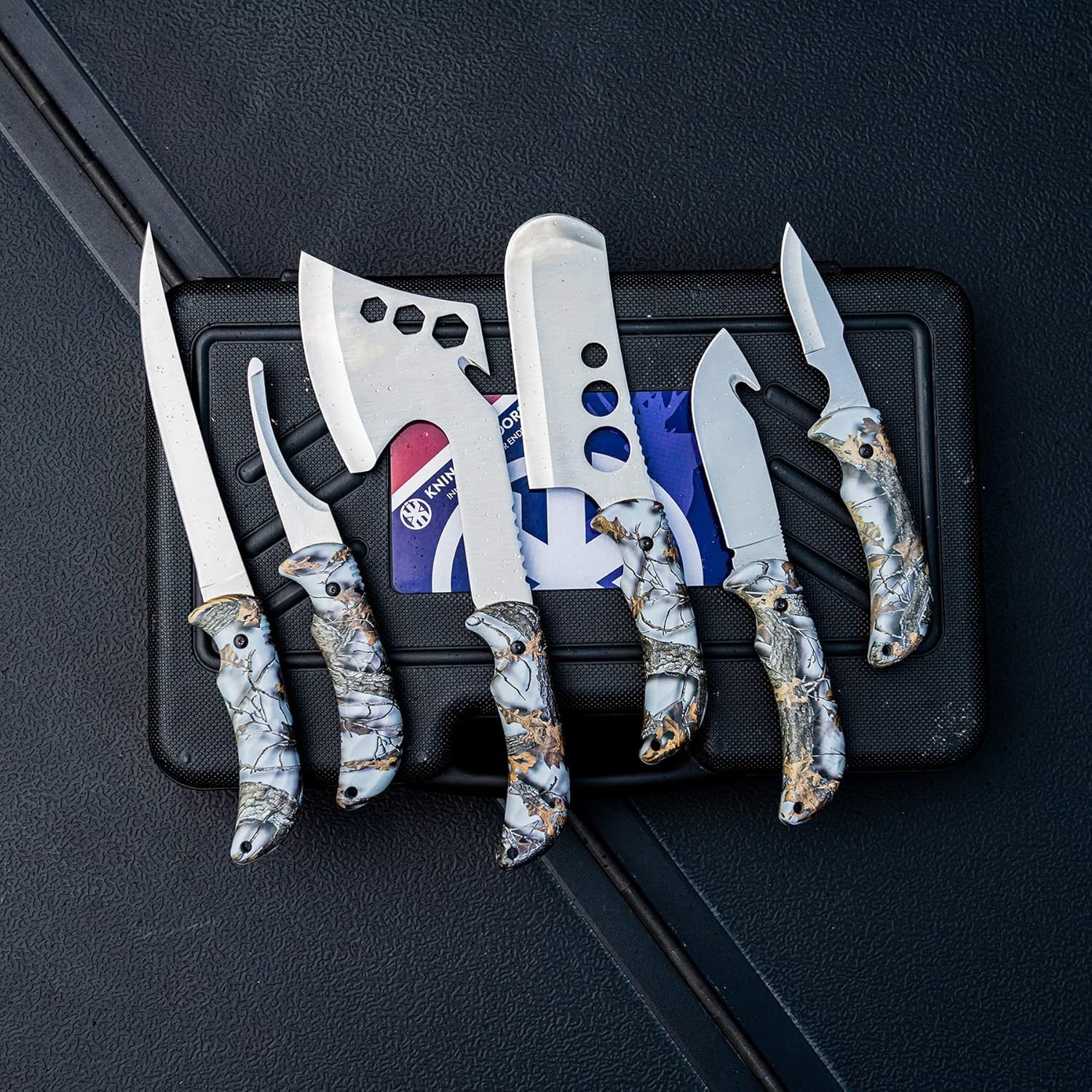12-Piece Hunting Deer Knife & Field Dressing Game Processor Set