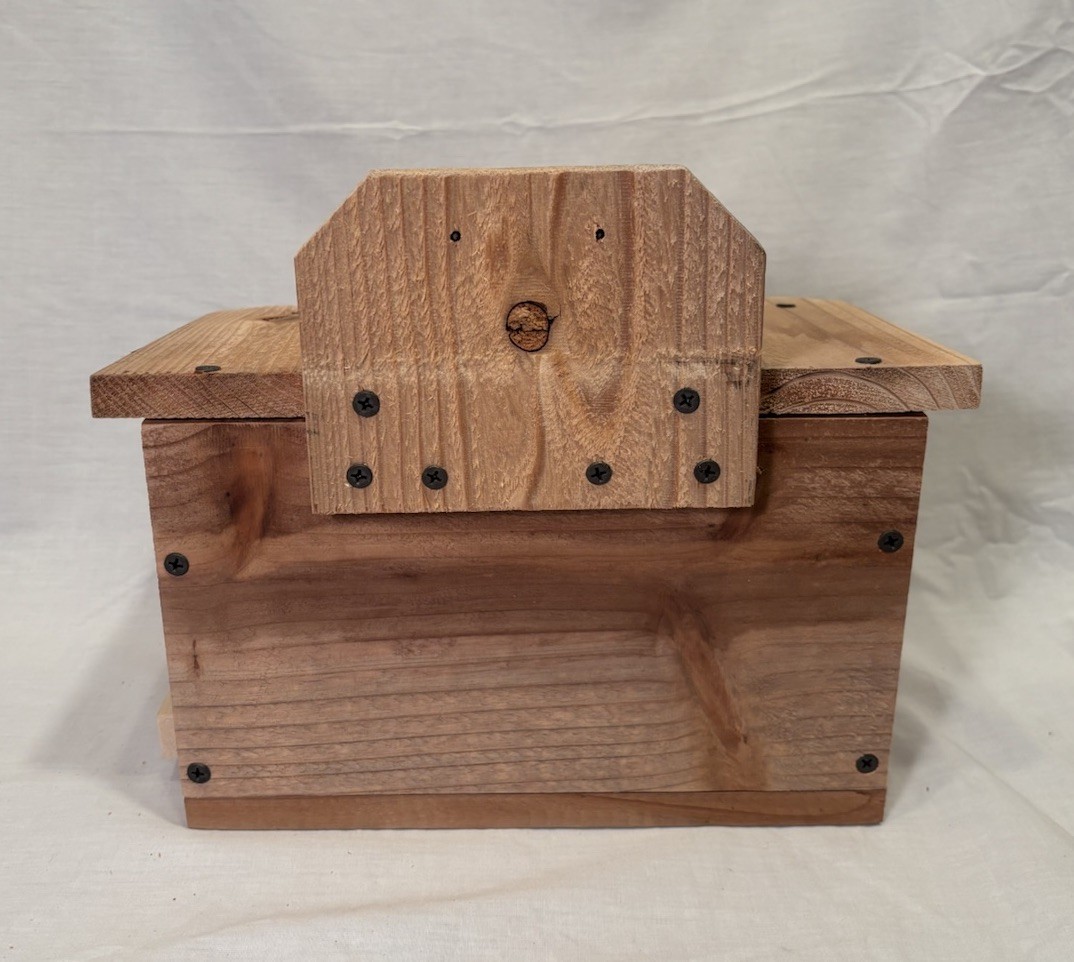 Solid Cedar Backyard Squirrel House Nesting Box - Wooden Wildlife Box- Large