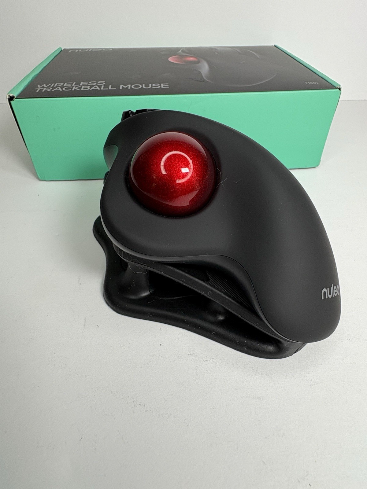 Nulea M501 Wireless Optical Trackball Mouse 5-Button 1600 DPI Black/Red
