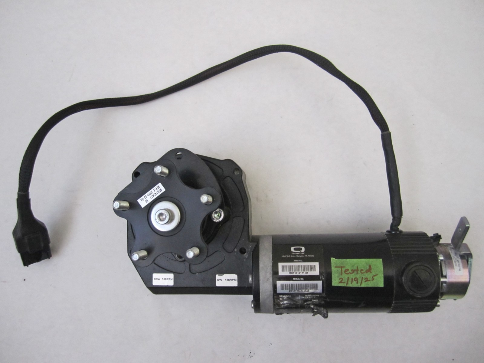 Quantum/Pride Q6 Edge LEFT Motor Assy MOT1810171-01, TESTED - FAST SHIPPING