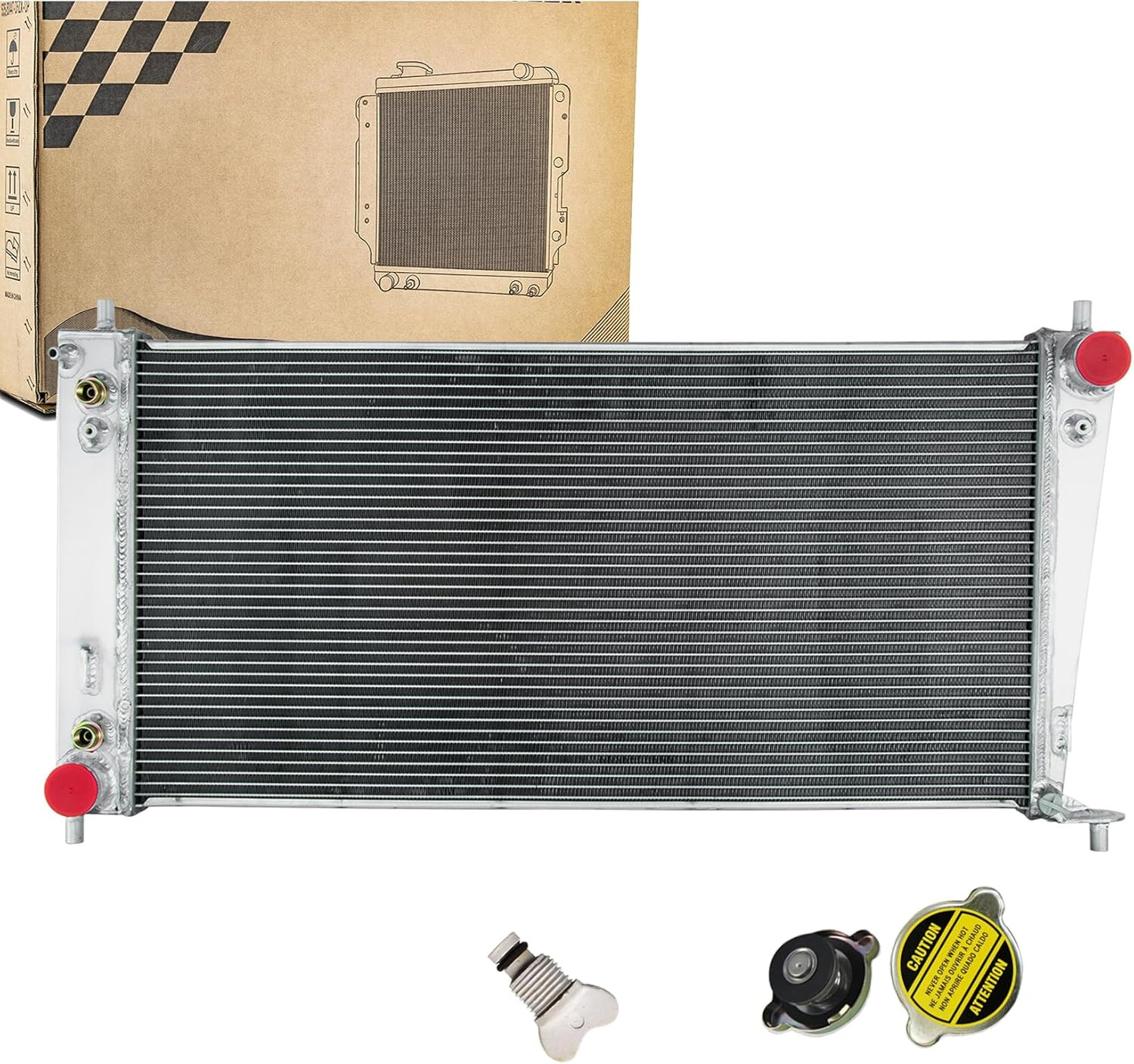 3 Row Aluminum Radiator 4.2-5.4L V8 for Ford F150 F250 F350 Expedition 1999-2004