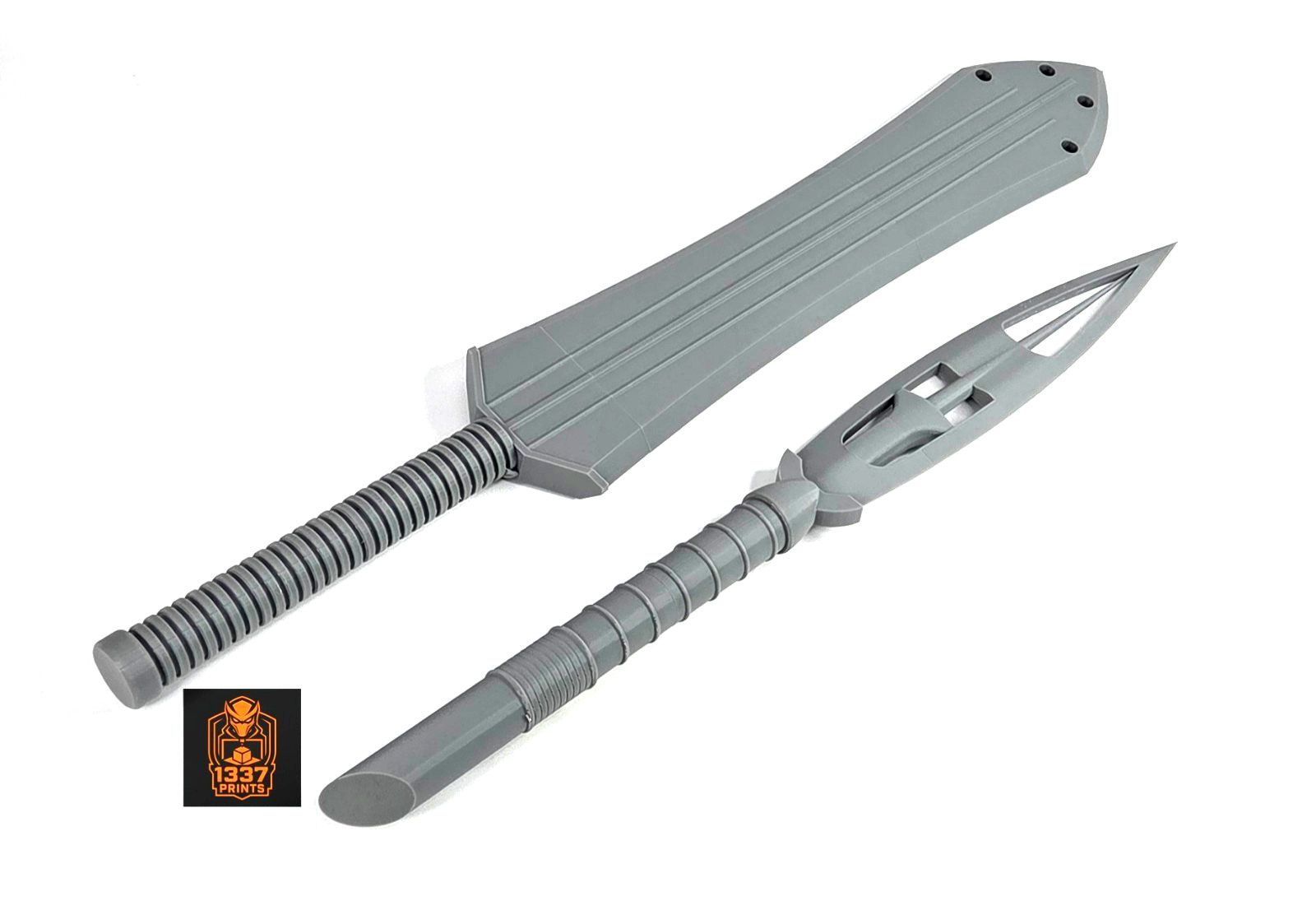 Killmonger Sword & Spear Black Panther Weapons Cosplay Props RAW DIY 3D Print