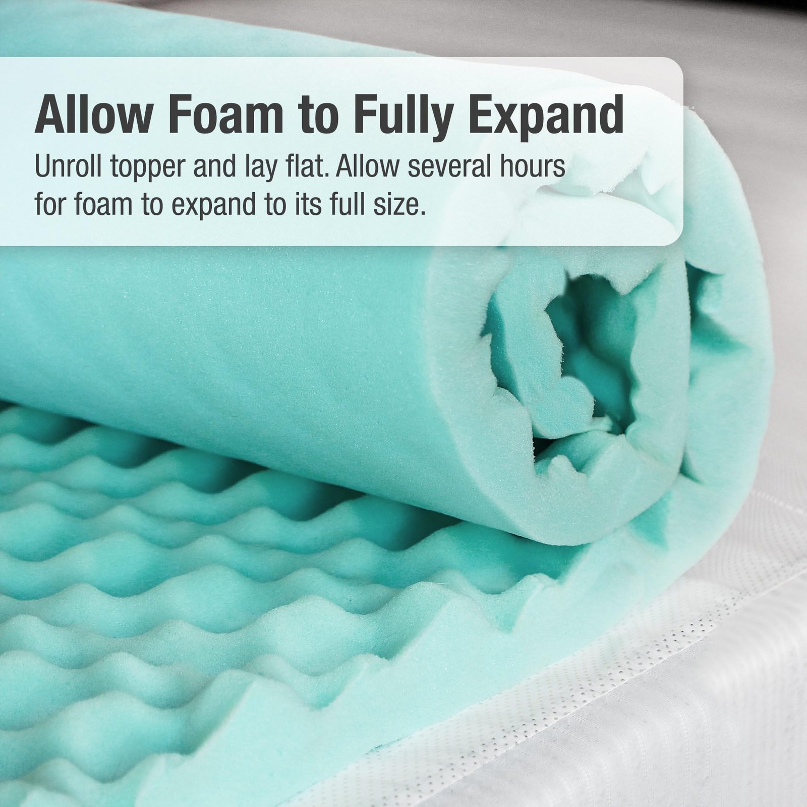 DMI 2-Inch Foam Mattress Topper, Egg Crate Pad for Support, Twin, Blue