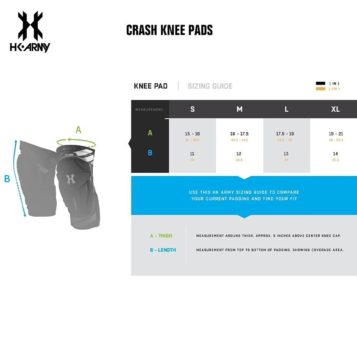 HK Army Crash Knee Pads Medium