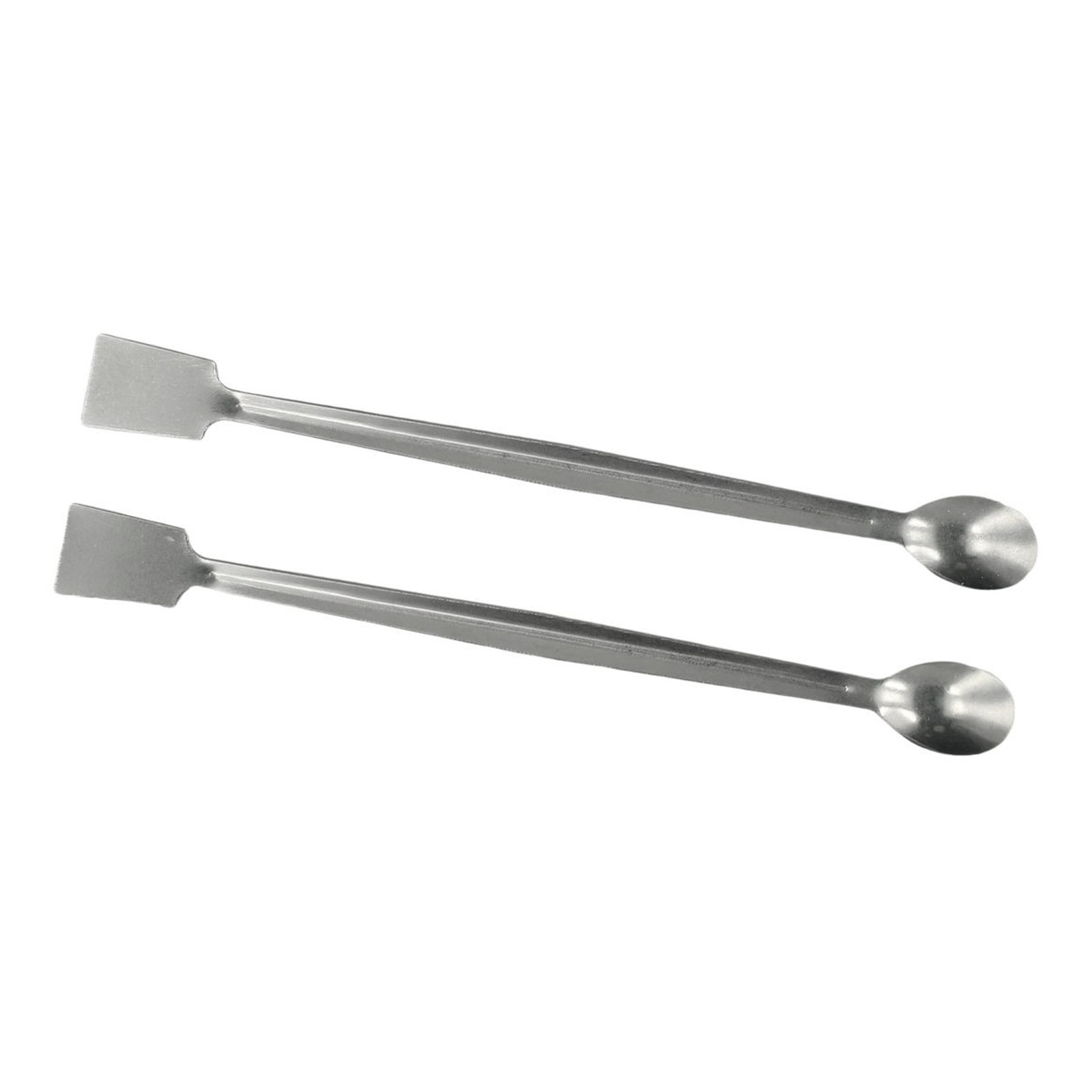 Stainless Steel Reagent Sampling Spoon 2Pcs 20cm Length Double End Lab Tool