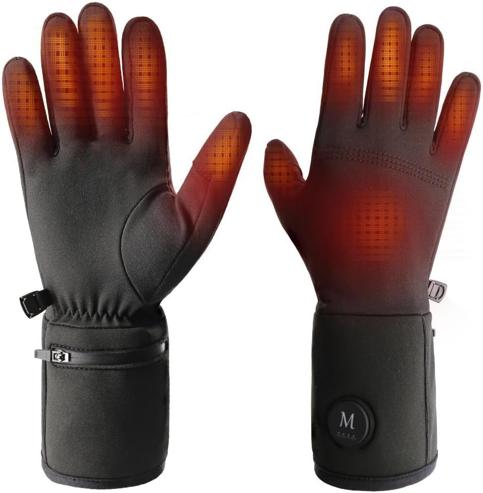 Heated Glove Liners for Men and Women, Rechargeable Lithium Battery Electric Hea