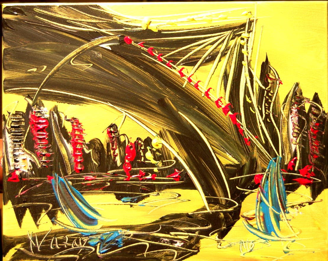 Cityscape Landscape Oiginal Oil Painting Canvas Impressionist .