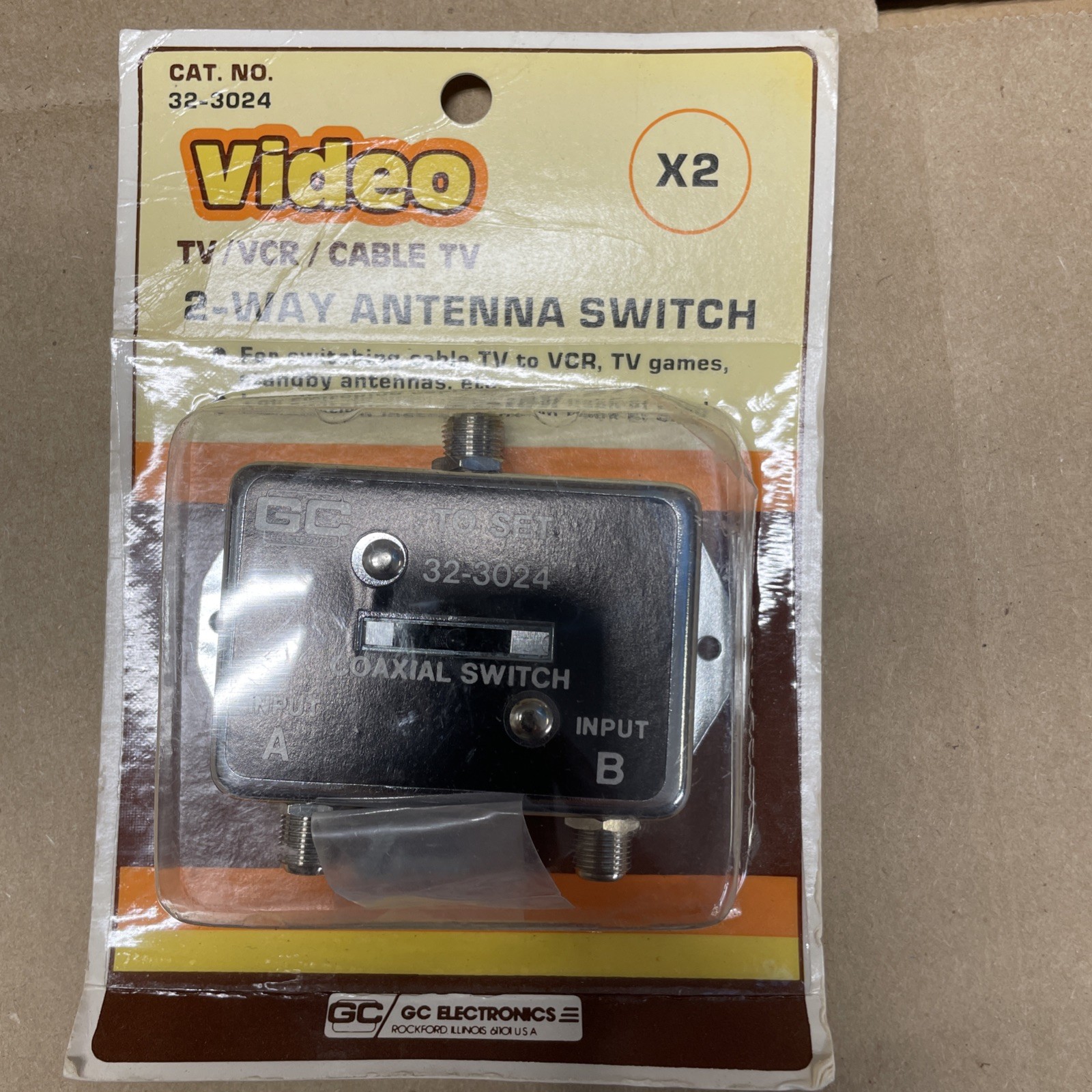 GC ELECTRONICS 32-3024 2 Way A/B Switch (Cable, Satellite, Antenna, etc.)