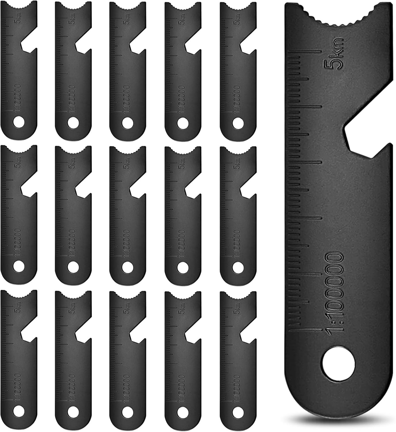 3 In 1 Black Ferro Rod Scraper 15pcs Ferro Rods Magnesium Rods Striker Multifunc