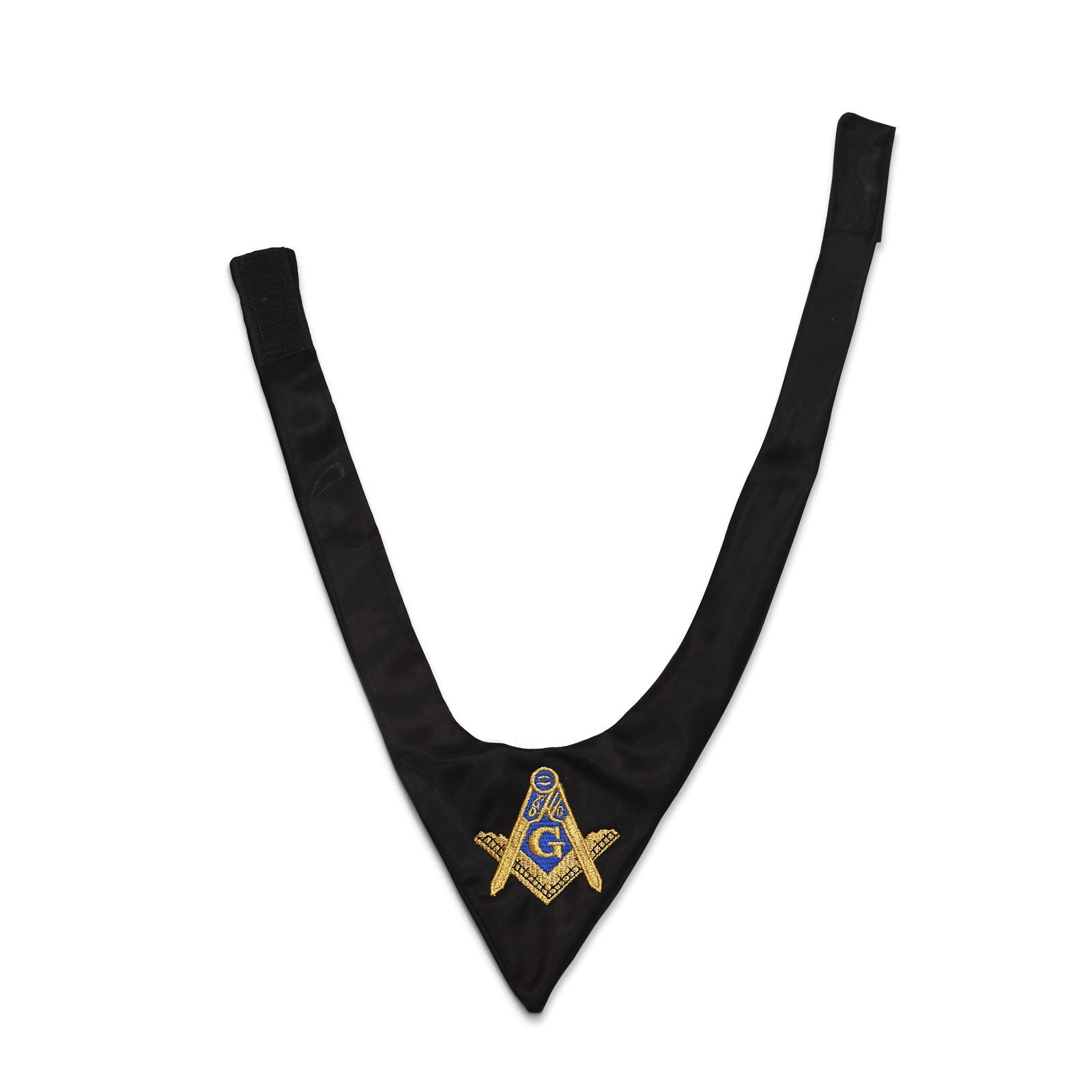 Square & Compass Masonic Cravat - [Black & Gold]