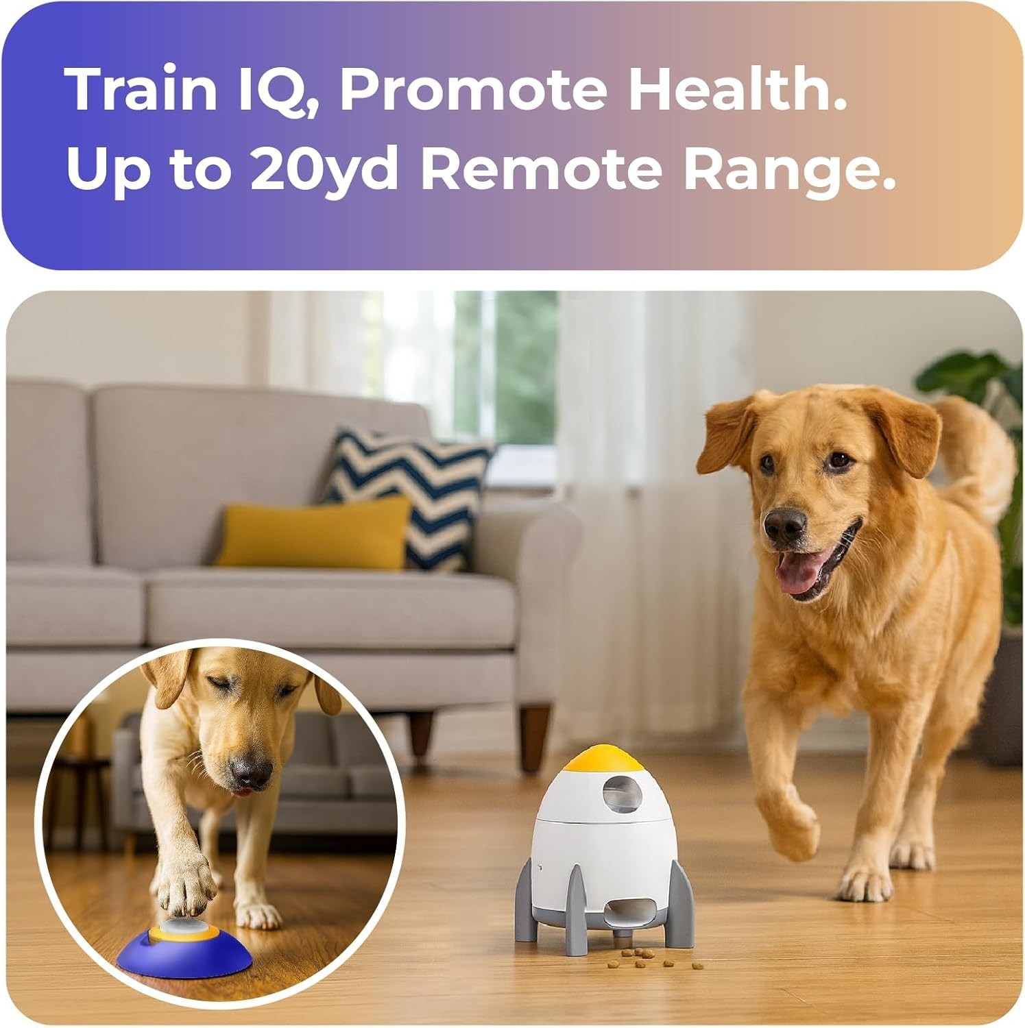 Interactive Dog Puzzle Feeder Toy Automatic Dogs Treat Dispenser IQ Training &