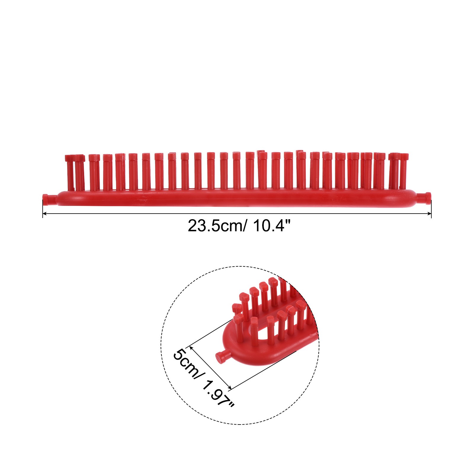 52 Hooks Knitting Machines Kit, Darning Weave Tool with Accessories, Red