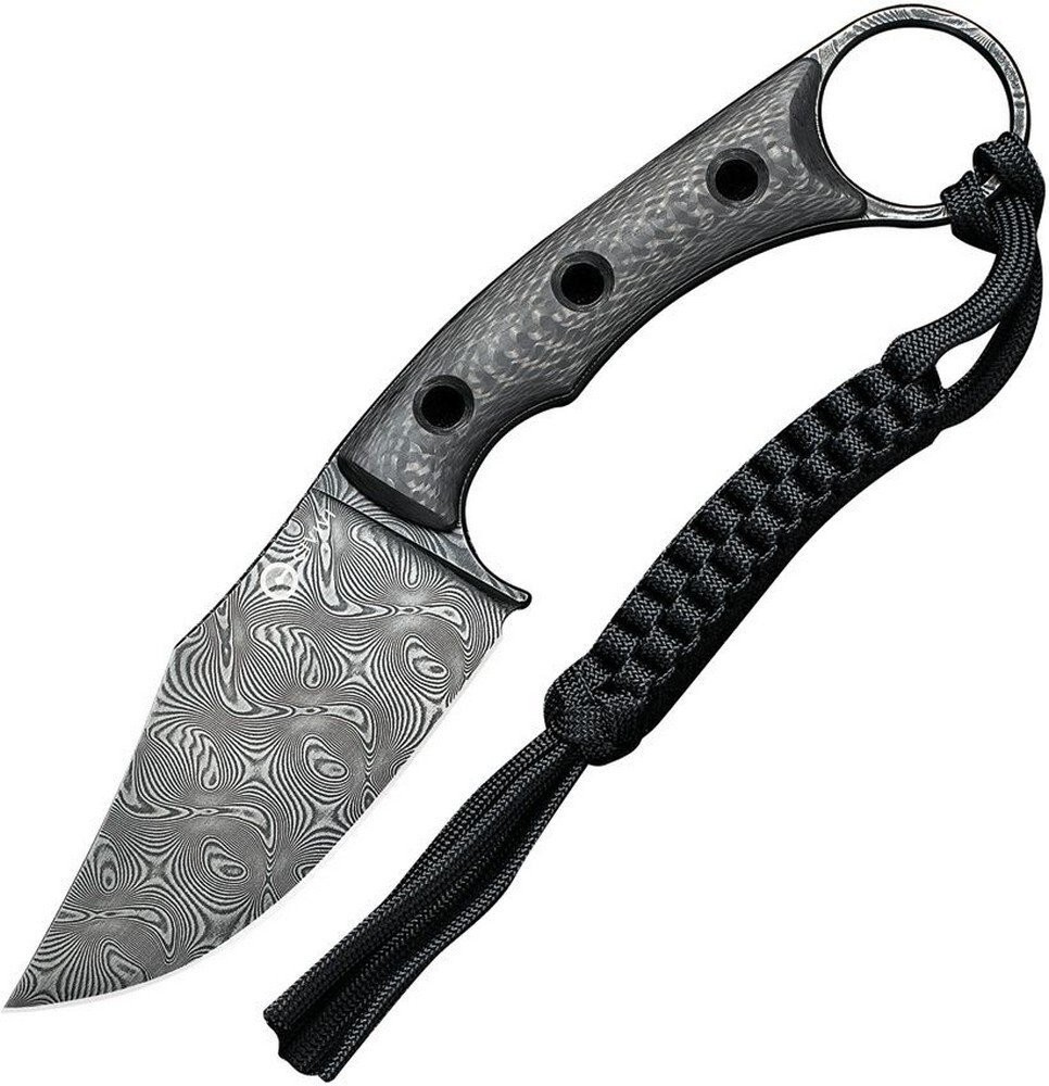 Civivi Midwatch Damascus Steel Blade Carbon Fiber Handle Fixed Knife C20059BDS1