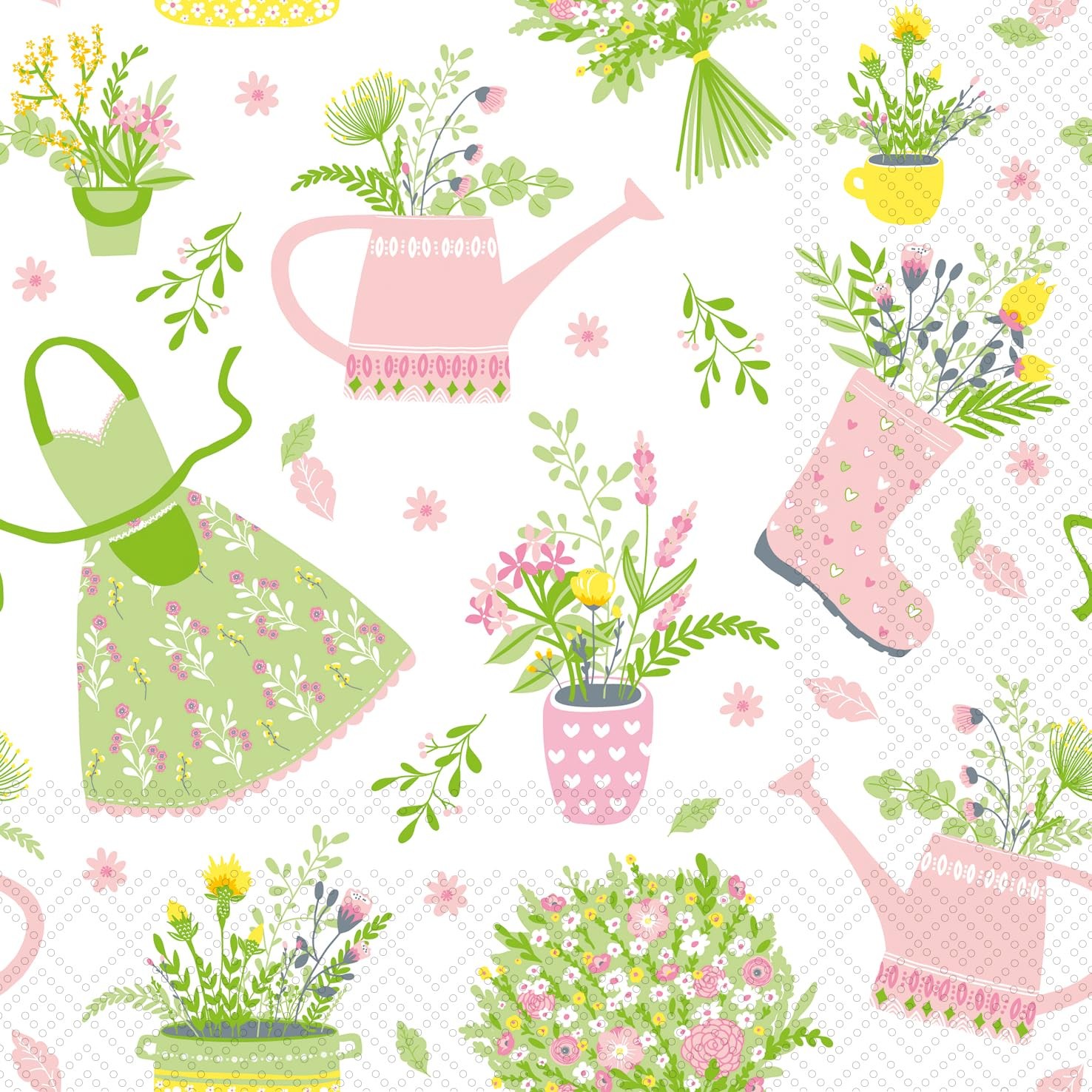 Boston International Cocktail Napkins 20ct 3ply 5x5in Apron Boots Party Paper