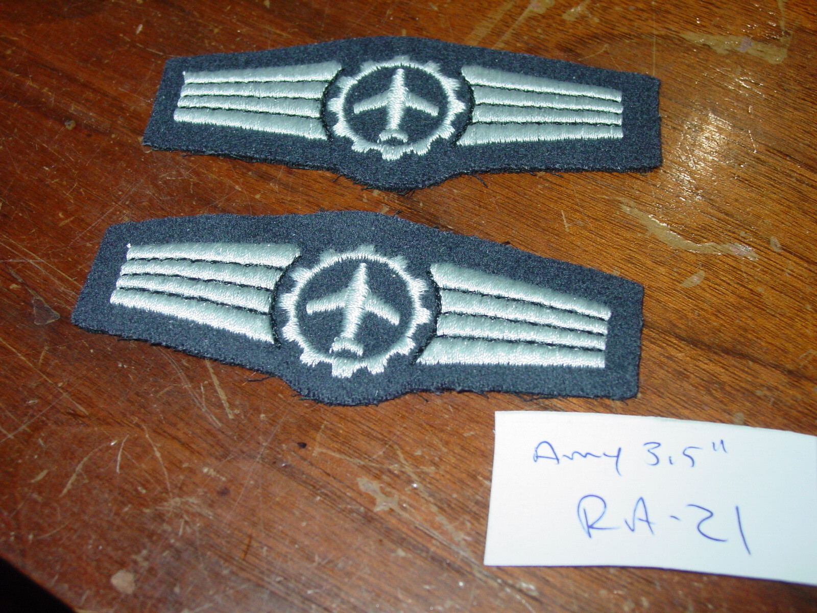 Lot of 2 Surplus GERMAN BUNDDESWEHR ARMY 3 1/2 INCH WING UNIFORM PATCH