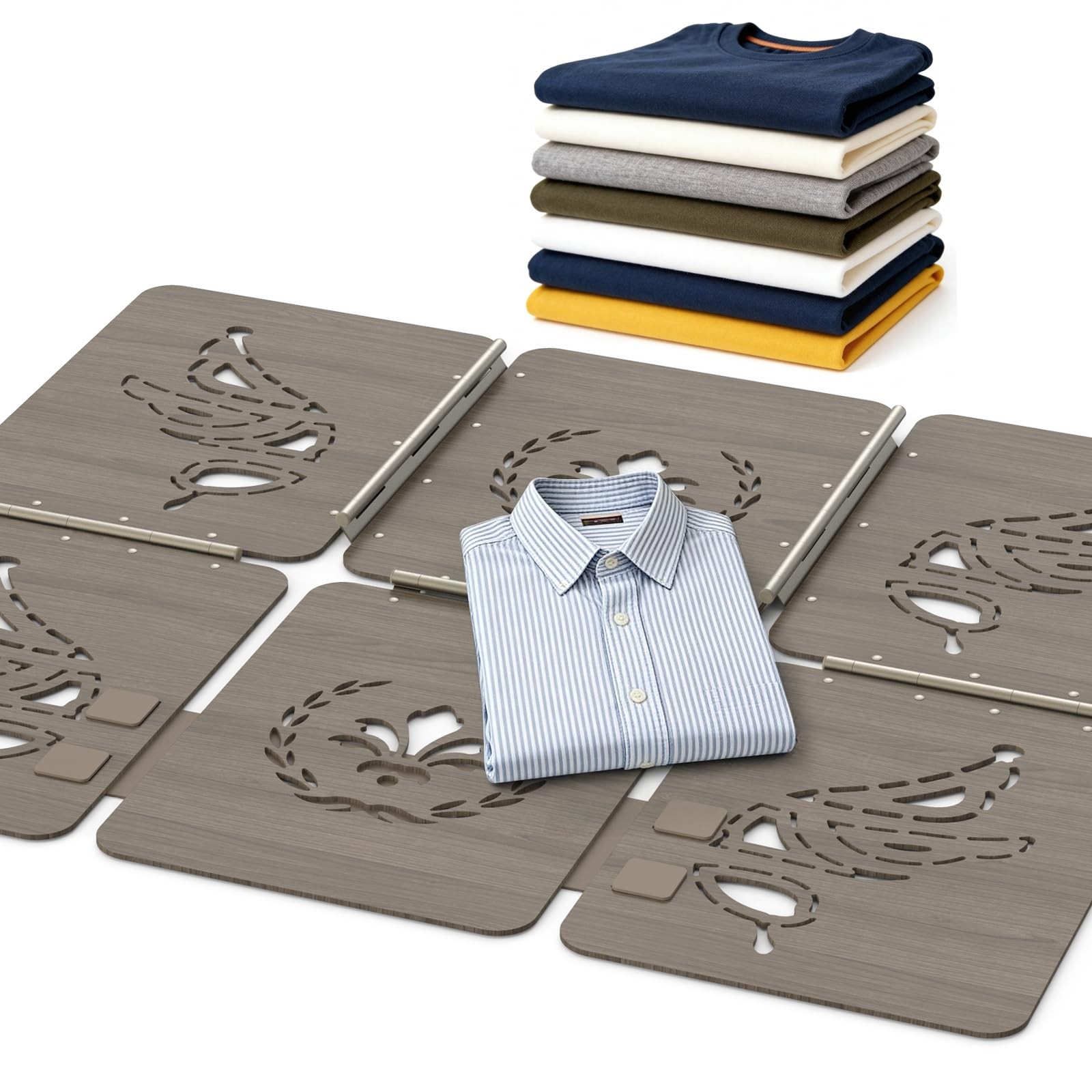 Shirt Folder Wooden Clothes Folding Board - No Bend, Gentle on Clothes, Eco-F...