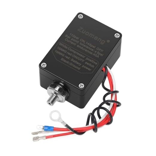 110-150 PSI Pressure Switch with 40A Relay, Corrosion-Resistant, for 12V/24V