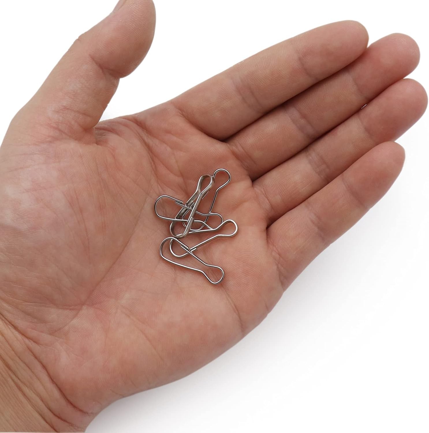 100 Pcs 304 Stainless Steel Spring Snap Hooks, Small Spring Clips, Lanyard Snap