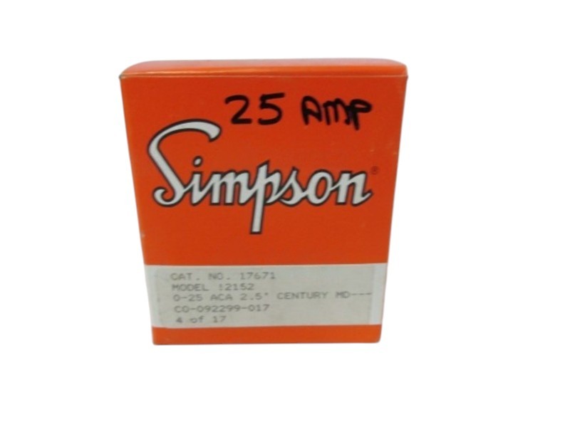 SIMPSON 2152 PANEL METER 0-25 ACA  NSMP