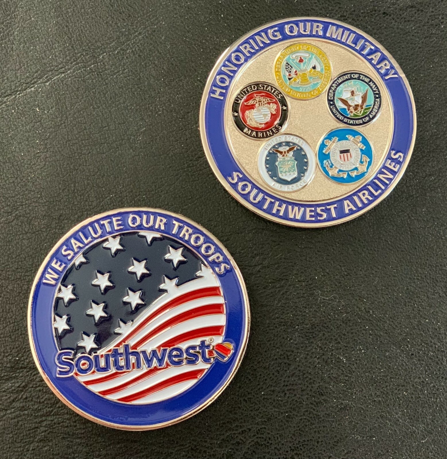 Southwest Airlines Salute To the Troops Military Appreciation Challenge Coin
