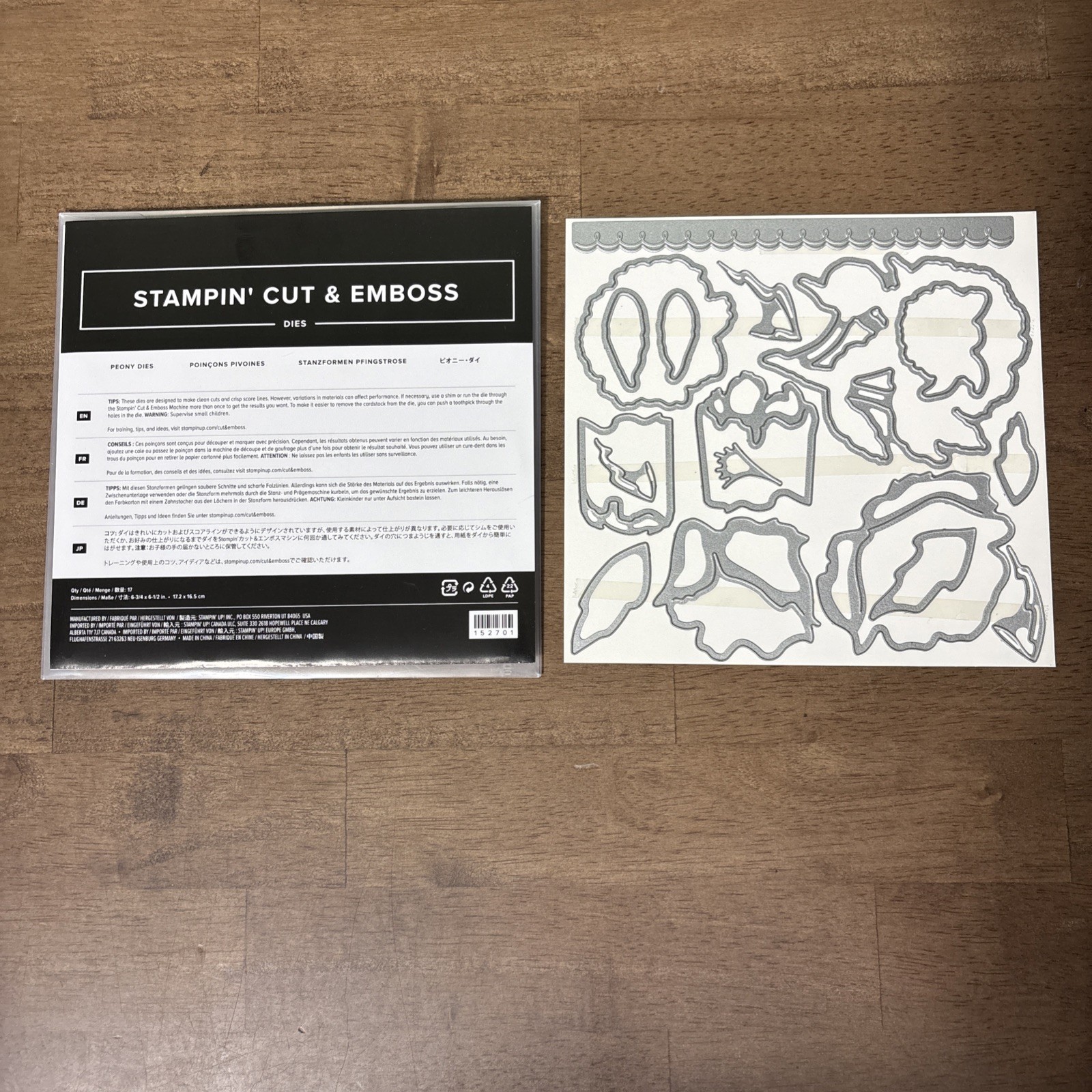 Stampin’ Up! Peony Dies #152701 Set of 17
