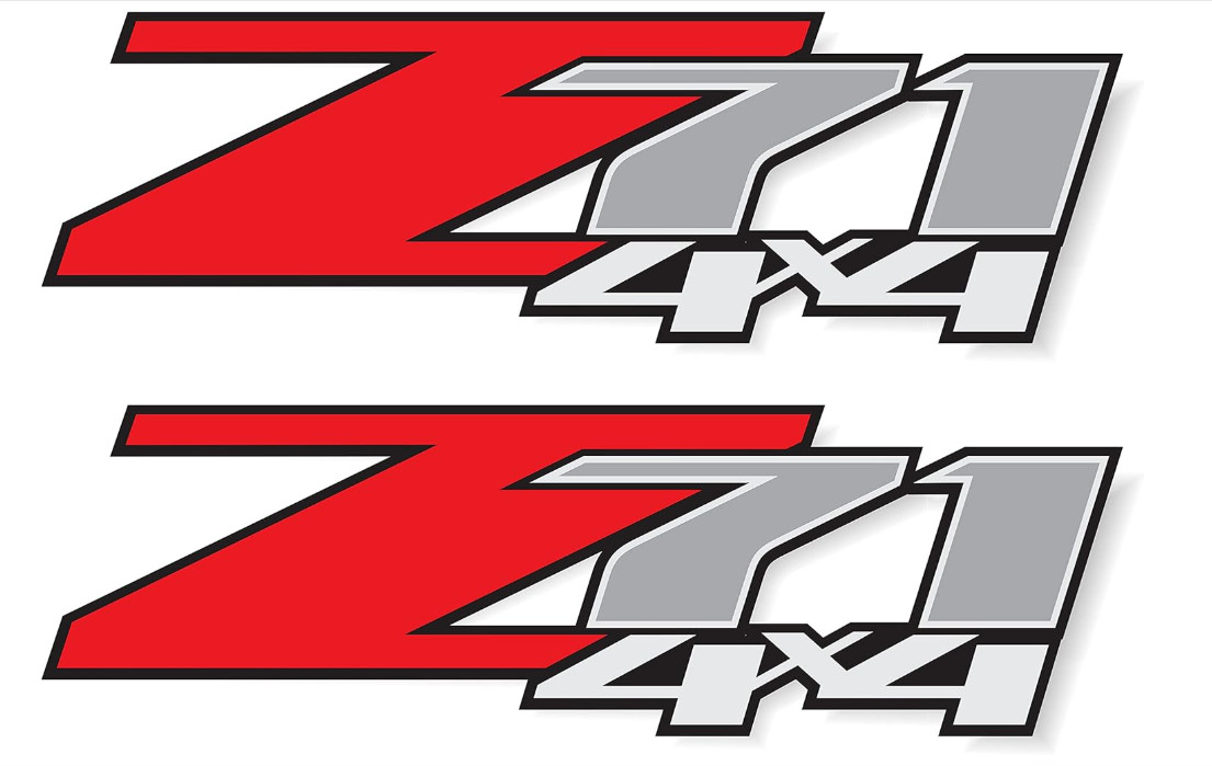 2 - Z71 4x4 Decals Stickers 2007 2008 2009 2010 2011 2012 2013 Chevy GMC - F