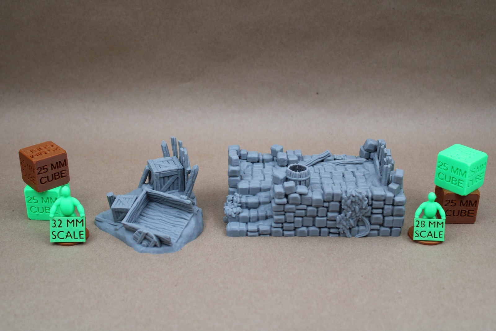 Tabletop Terrain Platform Rubble Pile Ruins Set 28mm skirmish rpg wargame