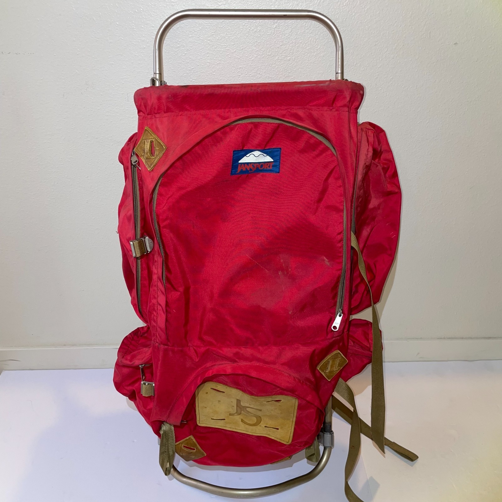 JanSport K2 Red Vintage Aluminum Hip Wings Large Hiking Backpack USA