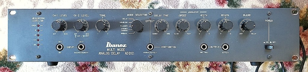 Ibanez Multi-Mode Analog Delay AD202, Rack-Mountable Early 80's Classic