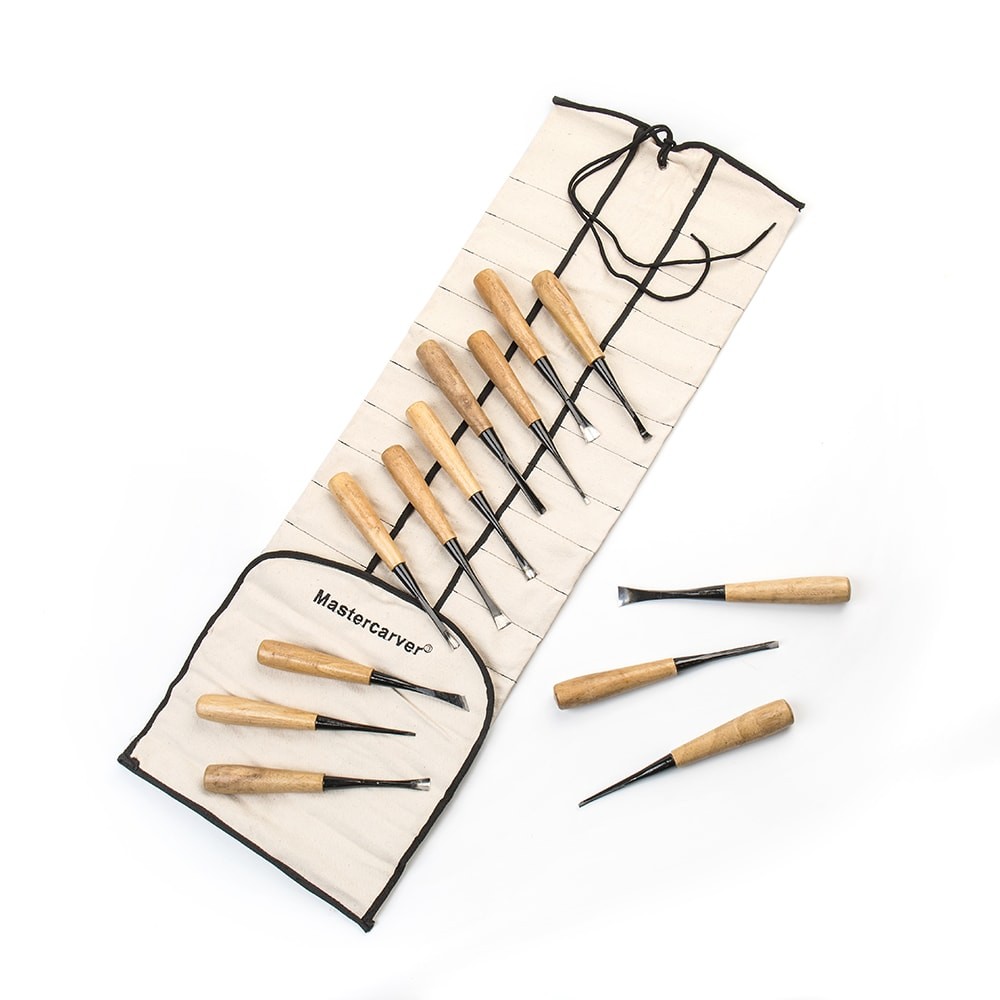 MasterCarver 401003 Essential Tool Starter Set Wood Carving 13 Pieces