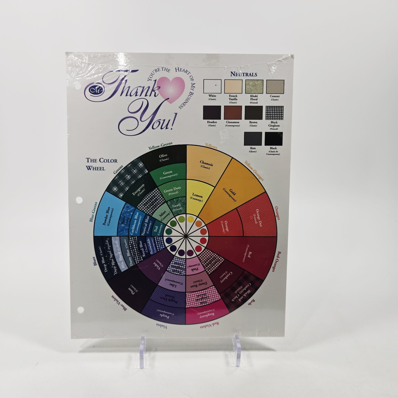 Retired 2000 Creative Memories Color Wheel 8.5x11 for 3-ring binder New Sealed