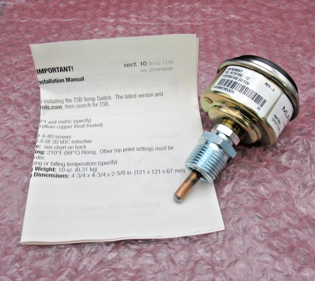 Murphy TSB-R210F/99C-1/2 Direct Mount Temperature Switch 10703837 *NEW*