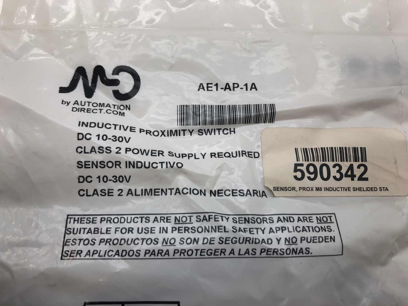 AUTOMATION AE1-AP-1A INDUCTIVE PROXIMITY SWITCH