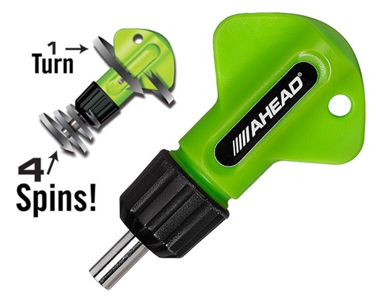Ahead Robo Drum Key with x4 Gear Drive Green