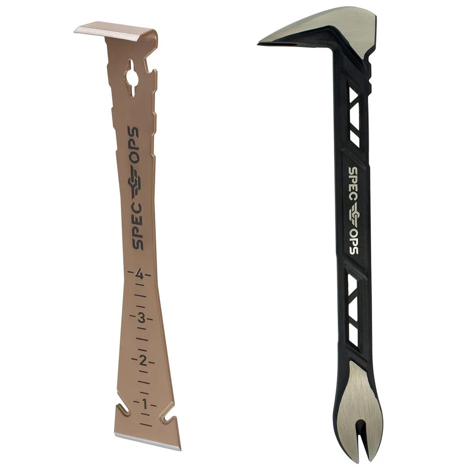 Spec Ops Tools 2-Piece Pry Bar Set, 10" Multi Pack, Flat Dark Earth/Black