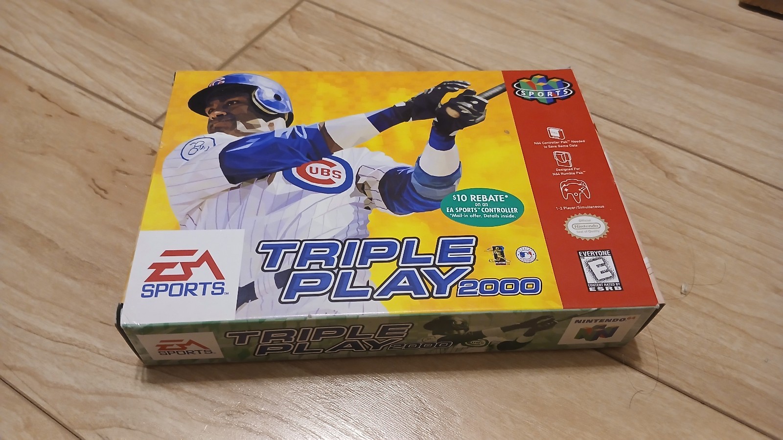 Nintendo 64 EA Sports Triple Play 2000 box and the white cartridge holder only