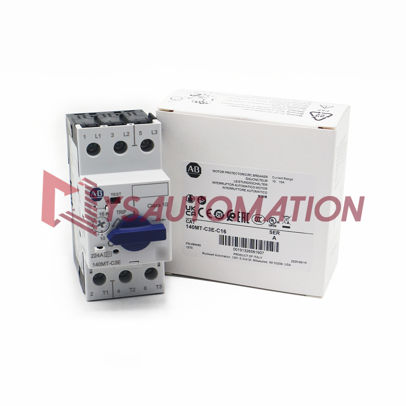 ALLEN BRADLEY 140MT-C3E-C16 Motor Protector / Circuit Breaker