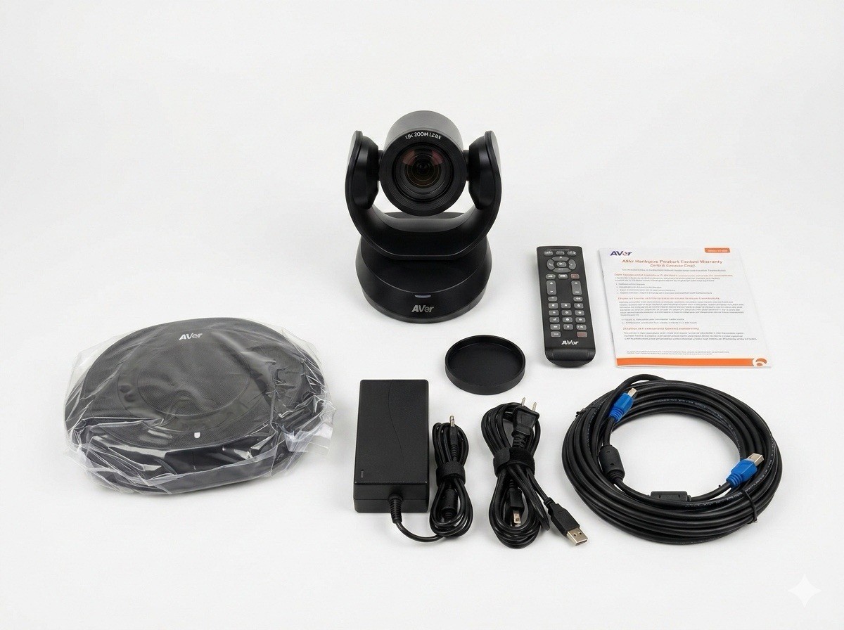 Aver VC520 Pro USB PTZ Conference Camera with Speakerphone, 1080p