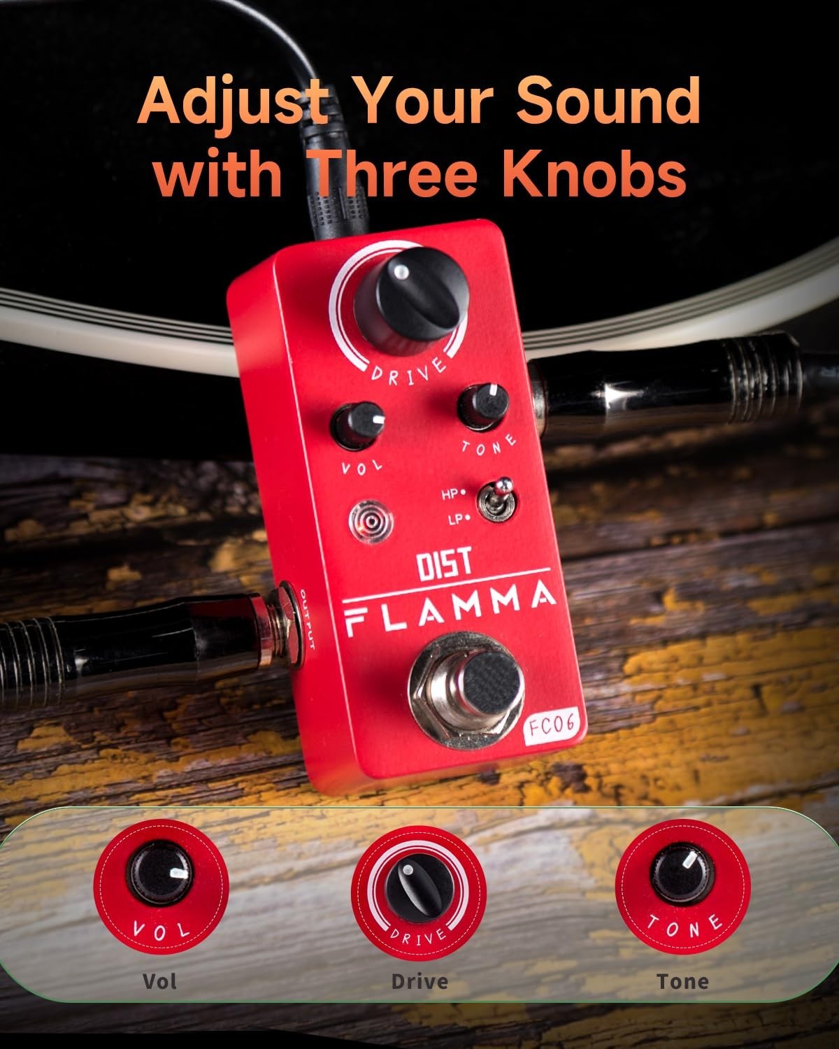 Mini Analog Distortion Guitar Pedal - Boost & Drive Modes, True Bypass Effects