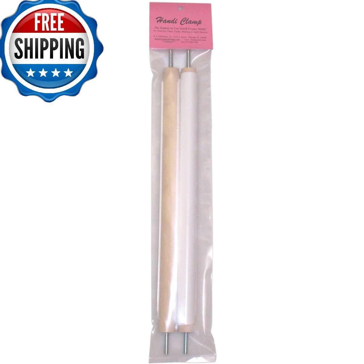 Edmunds 75212 Frank A. Handi Clamp Scroll Rods W/Clamps 18"