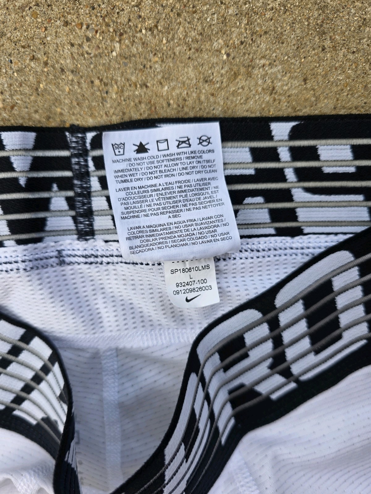 Nike Pro White Compression Base Layer Pants Men's Size L 932407-100