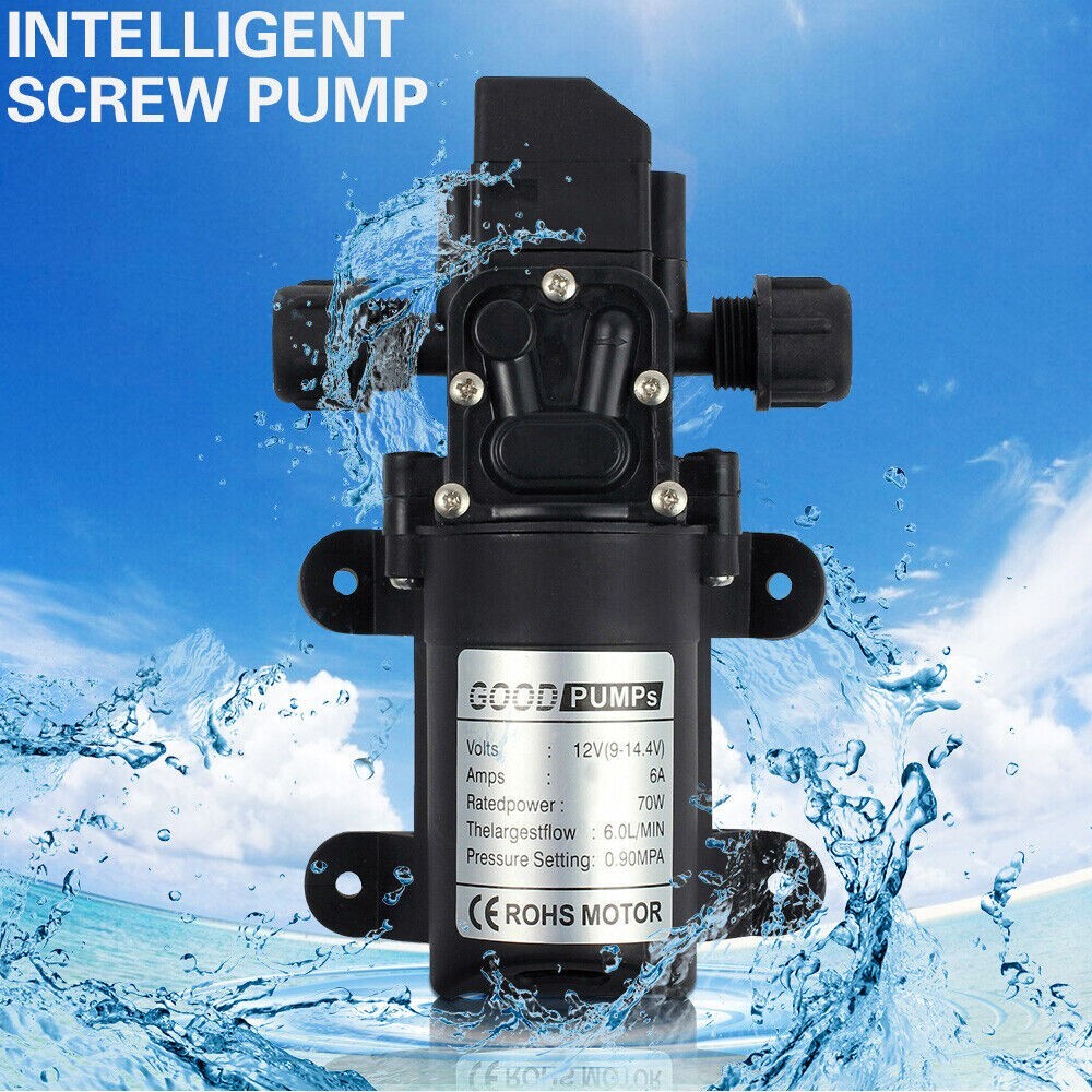 2PCS 12V Water Pump 130PSI Self Priming Diaphragm High Pressure Automatic Switch
