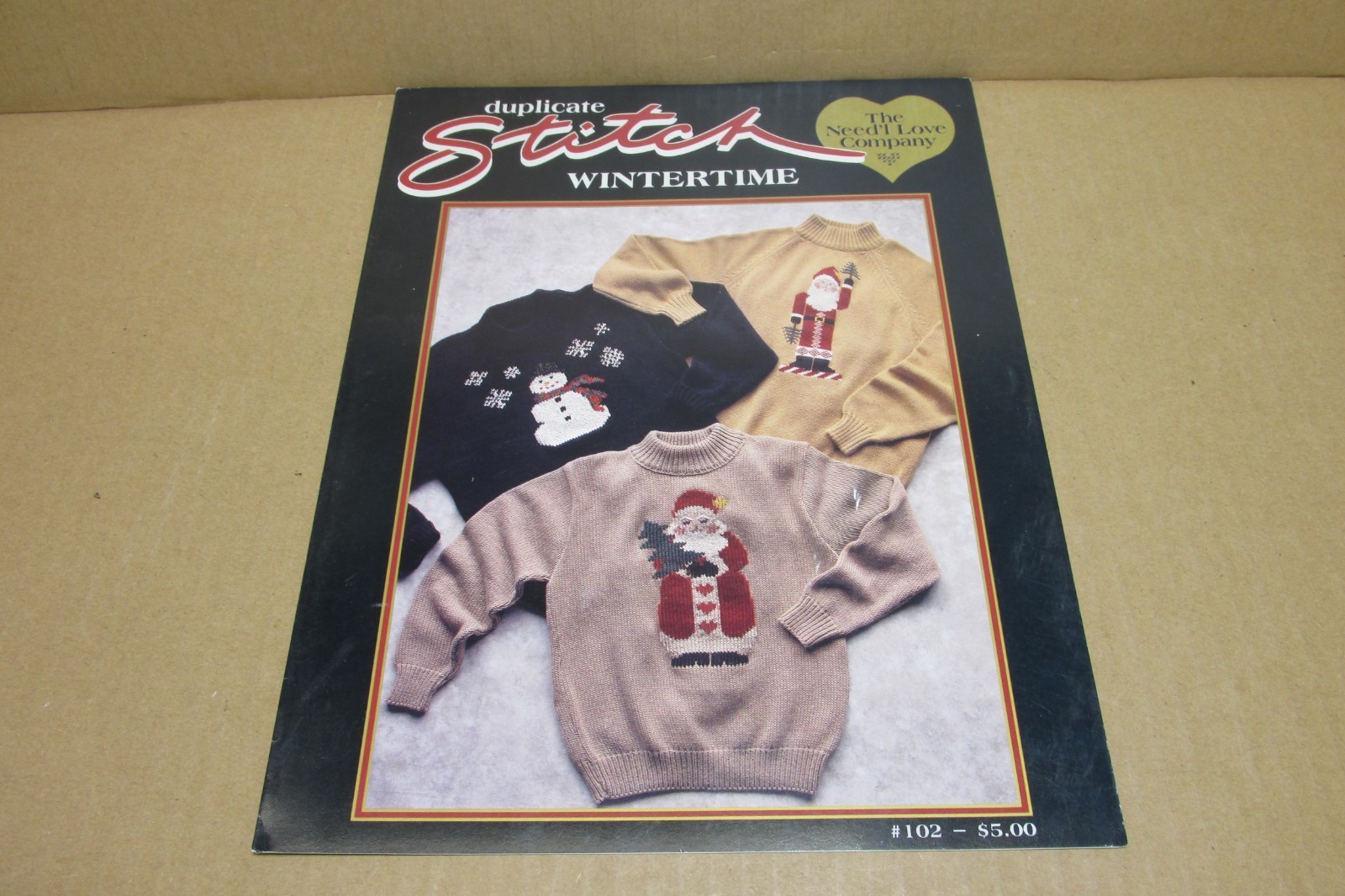THE NEED'L LOVE CO., DUPLICATE STITCH WINTERTIME NEEDLEPOINT PATTERN BOOKLET