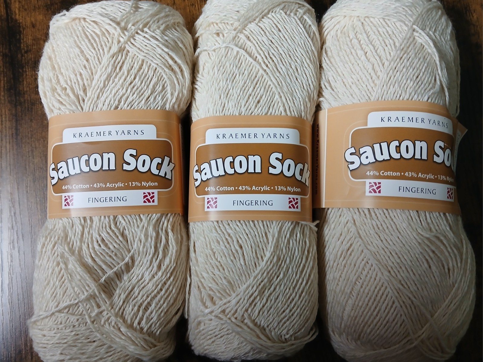 Kraemer Yarn Saucon Sock OATMEAL  #5039 1,290 Total Yds  Discontinued USA