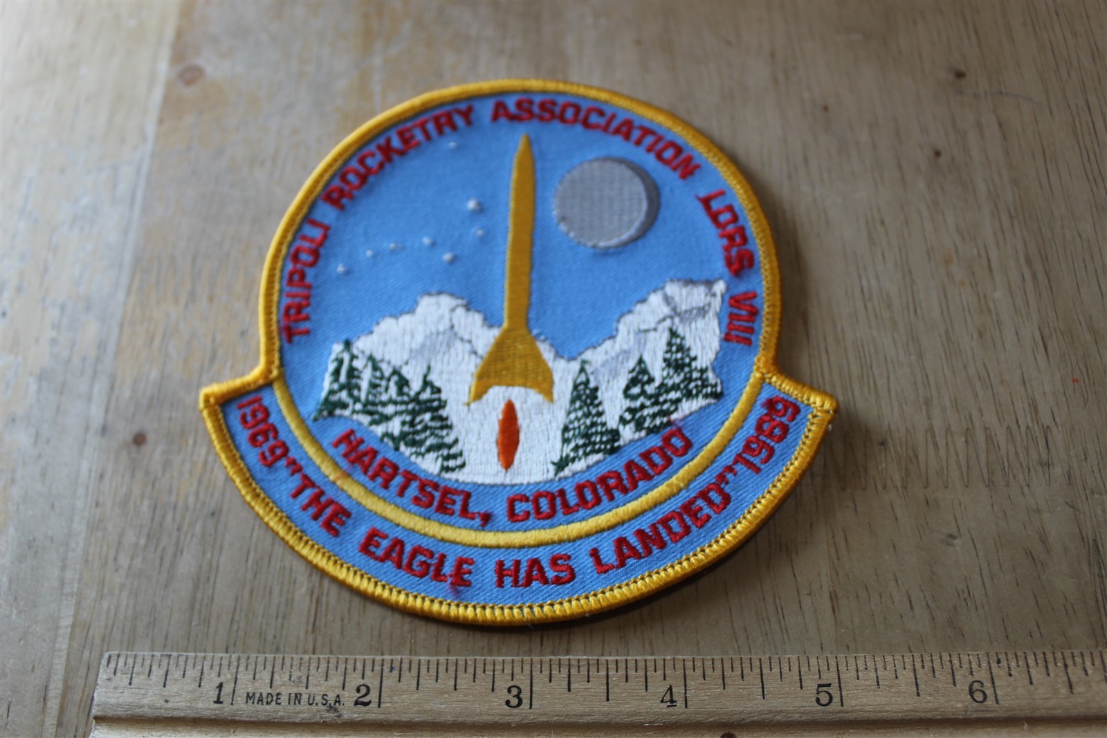 TRIPOLI ROCKETRY ASSOCIATION LORS VIII HARTSEL COLORADO 1989 SPACE PATCH