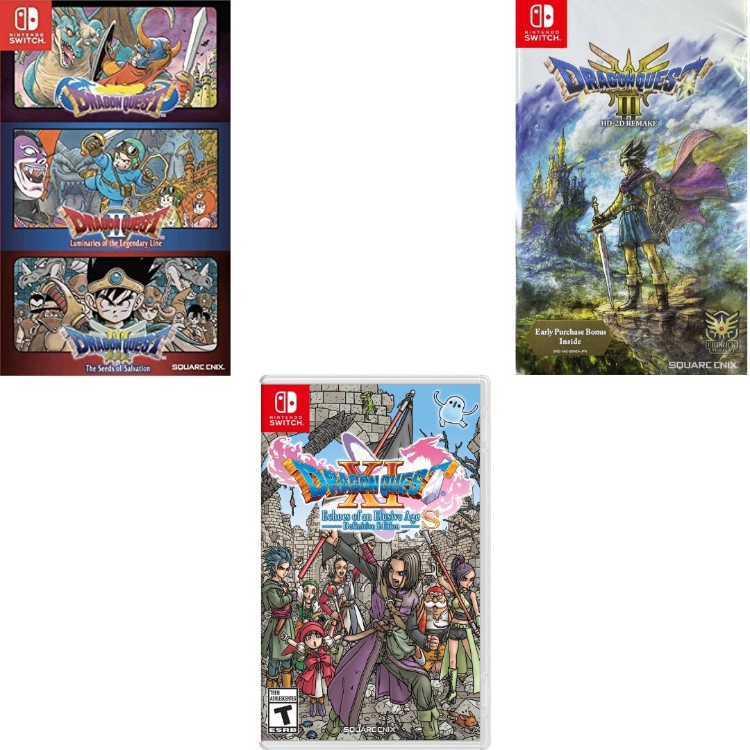 Dragon Quest 1, 2, 3 Collection & III HD-2D Remake & XI S Switch Special Bundle