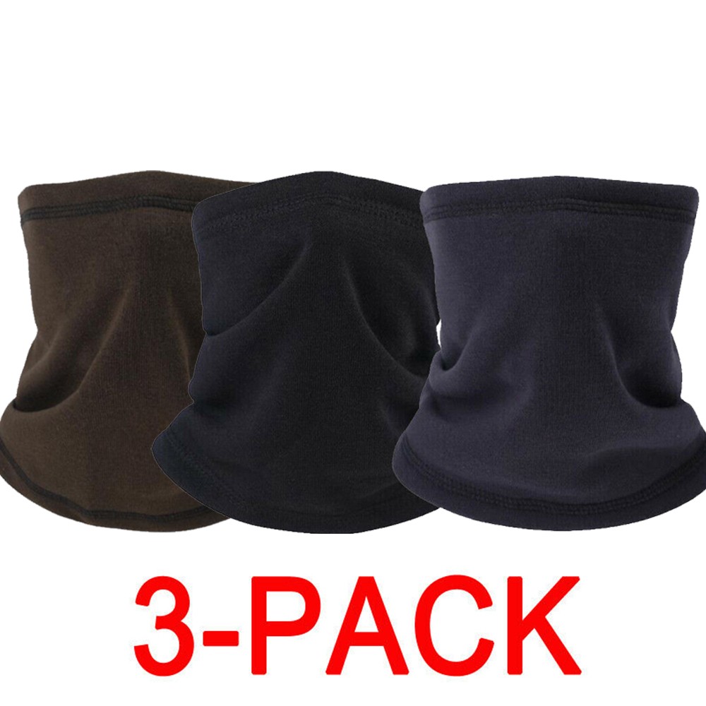 3PCS Winter Fleece Face Mask Cover Scarfs Neck Warm Gaiter for Men Women Outdoor